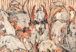 Roger Edgar Gillet, Personnages et animaux, 1970 |